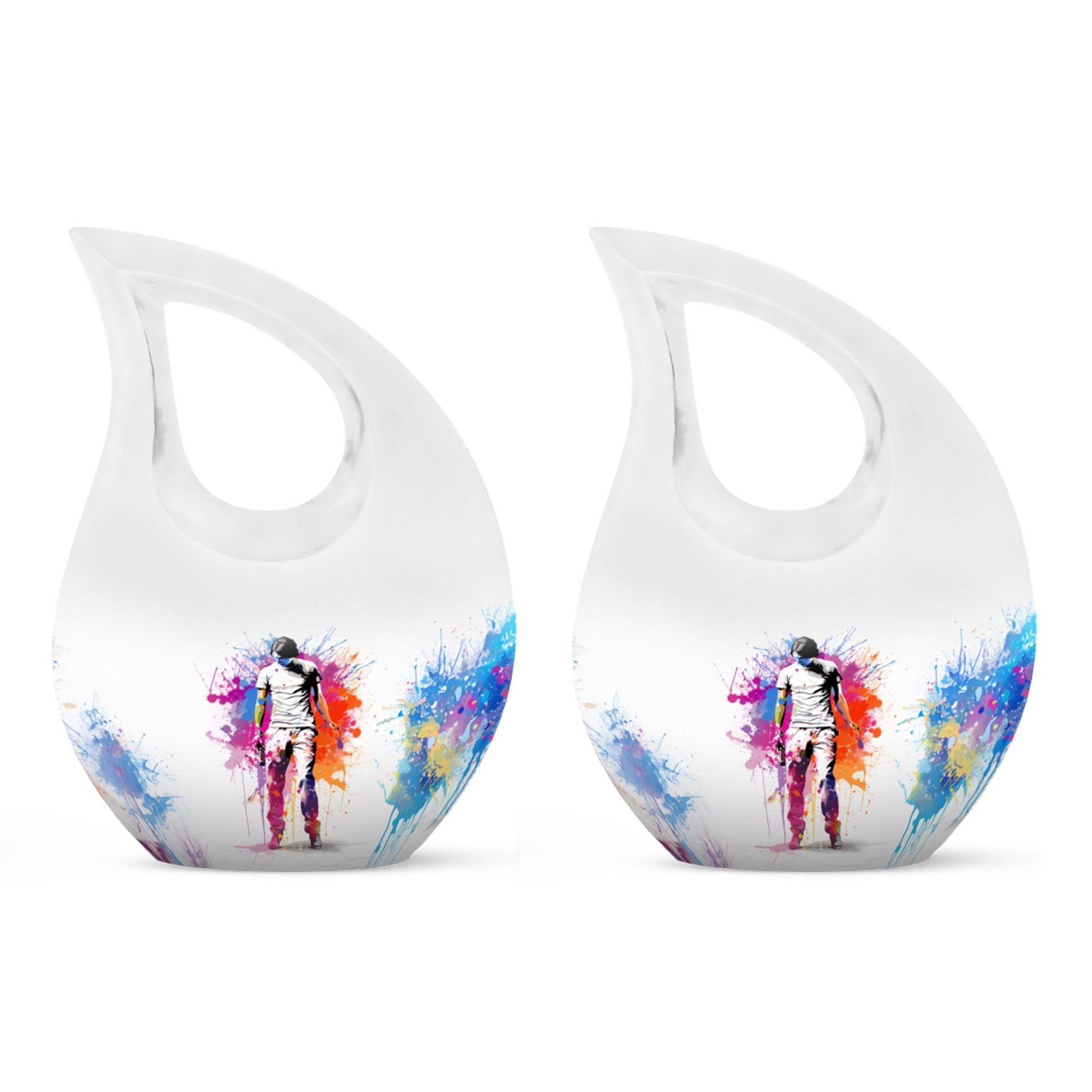 Teardrop Shape Tennis Urn Keepsake Urn Pack of 2