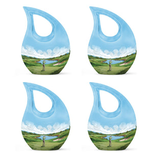 Teardrop Shape Golf Urn Keepsake Urn Pack of 4