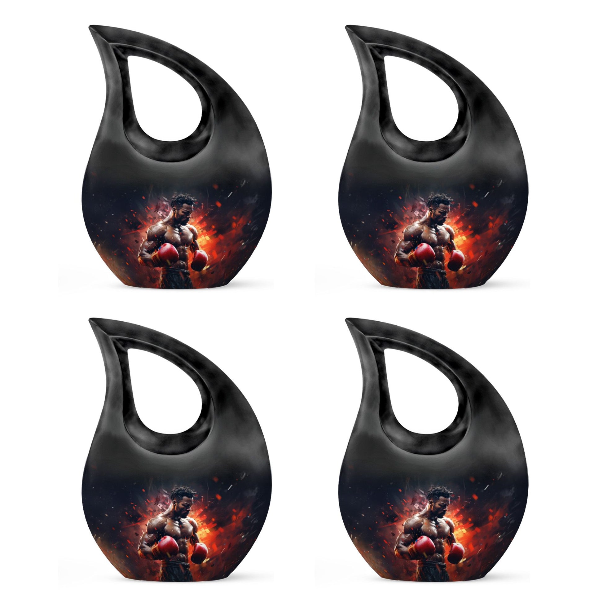 Teardrop Shape Boxing Urn Keepsake Urn Pack of 4