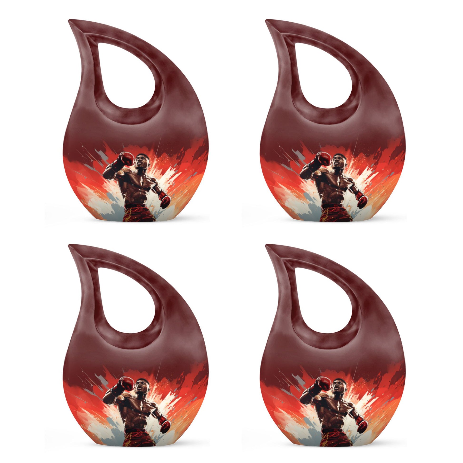 Teardrop Shape Boxing Urn Keepsake Urn Pack of 4