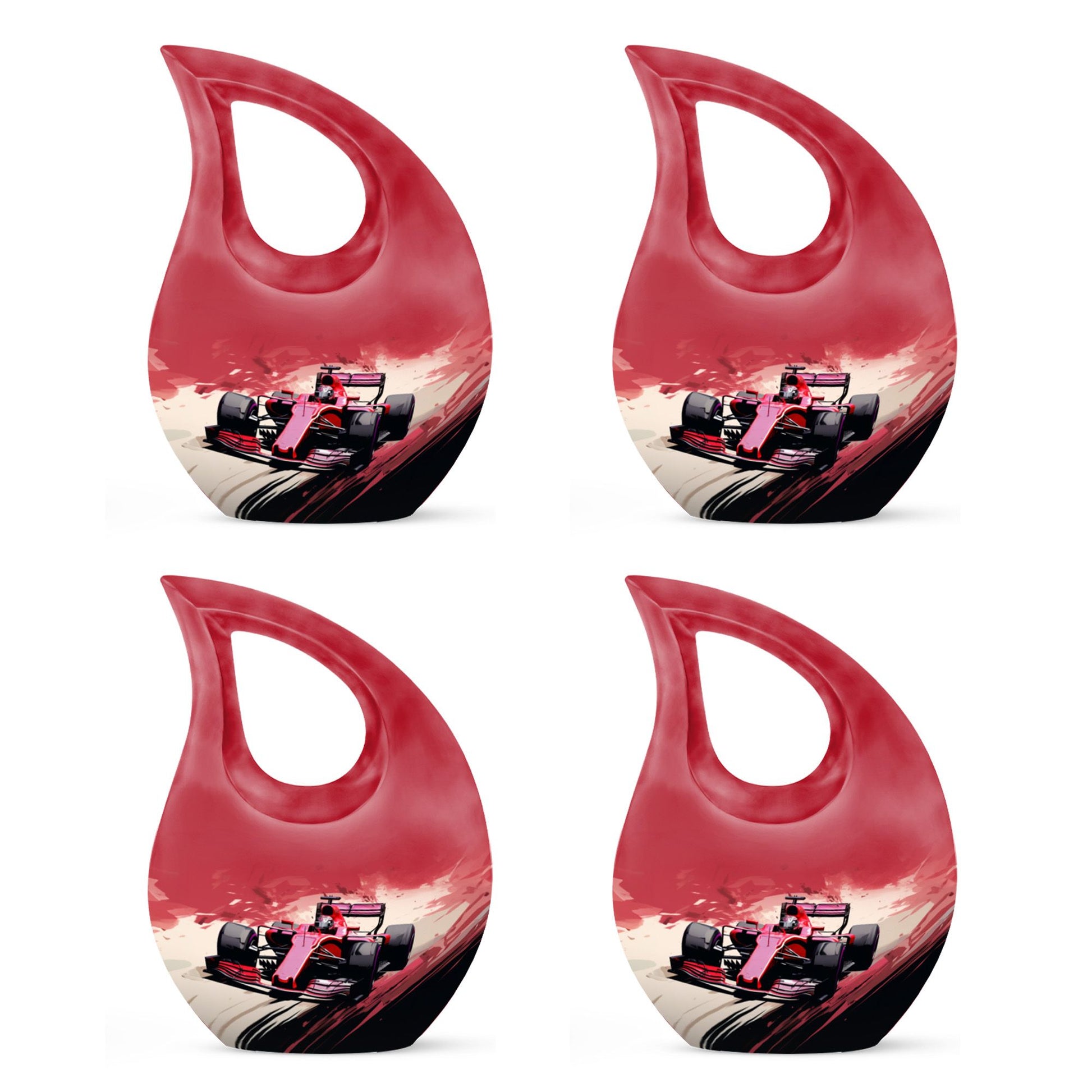 Teardrop Shape Car Urn Keepsake Urn Pack of 4