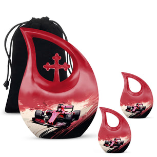 Teardrop Shape Car Urn Large Urn With 2 Keepsake Urn