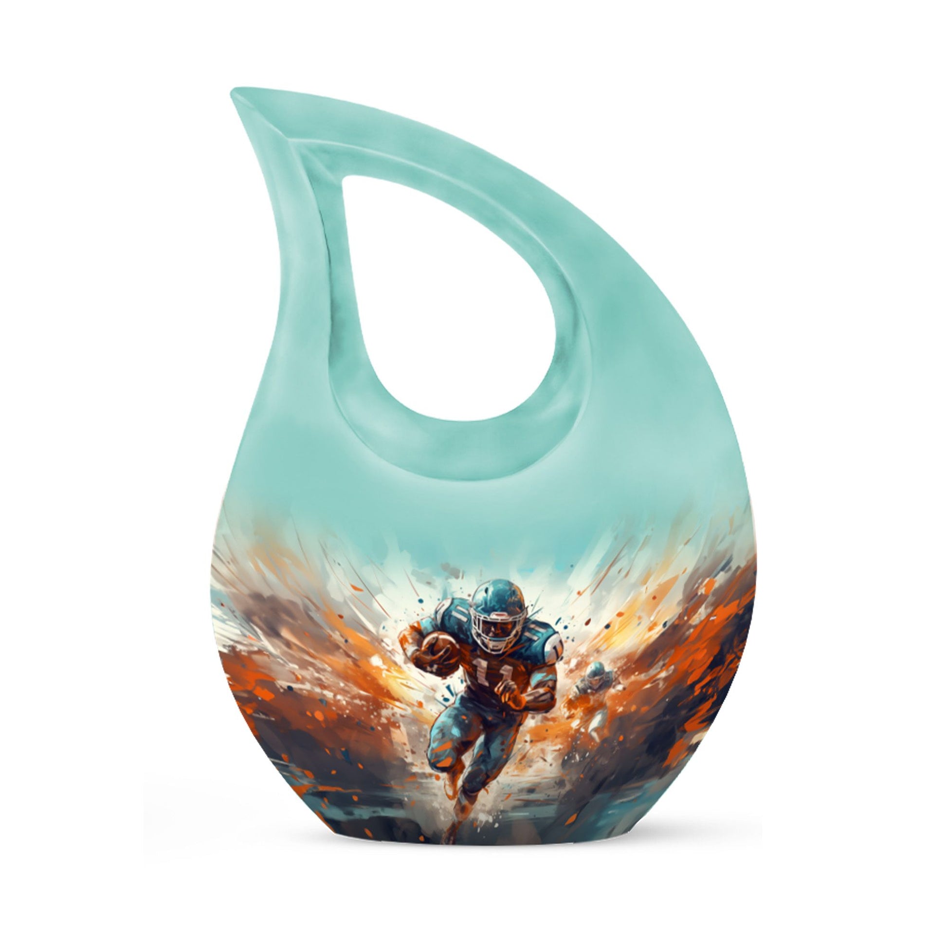 Teardrop Shape Football Urn Keepsake 3 Inch