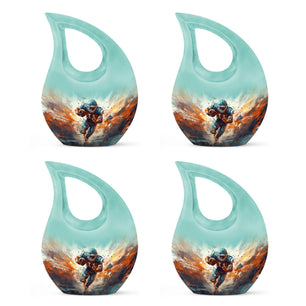 Teardrop Shape Football Urn Keepsake Urn Pack of 4