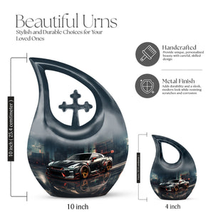 Teardrop Shape Car Urn Large Urn With 2 Keepsake Urn