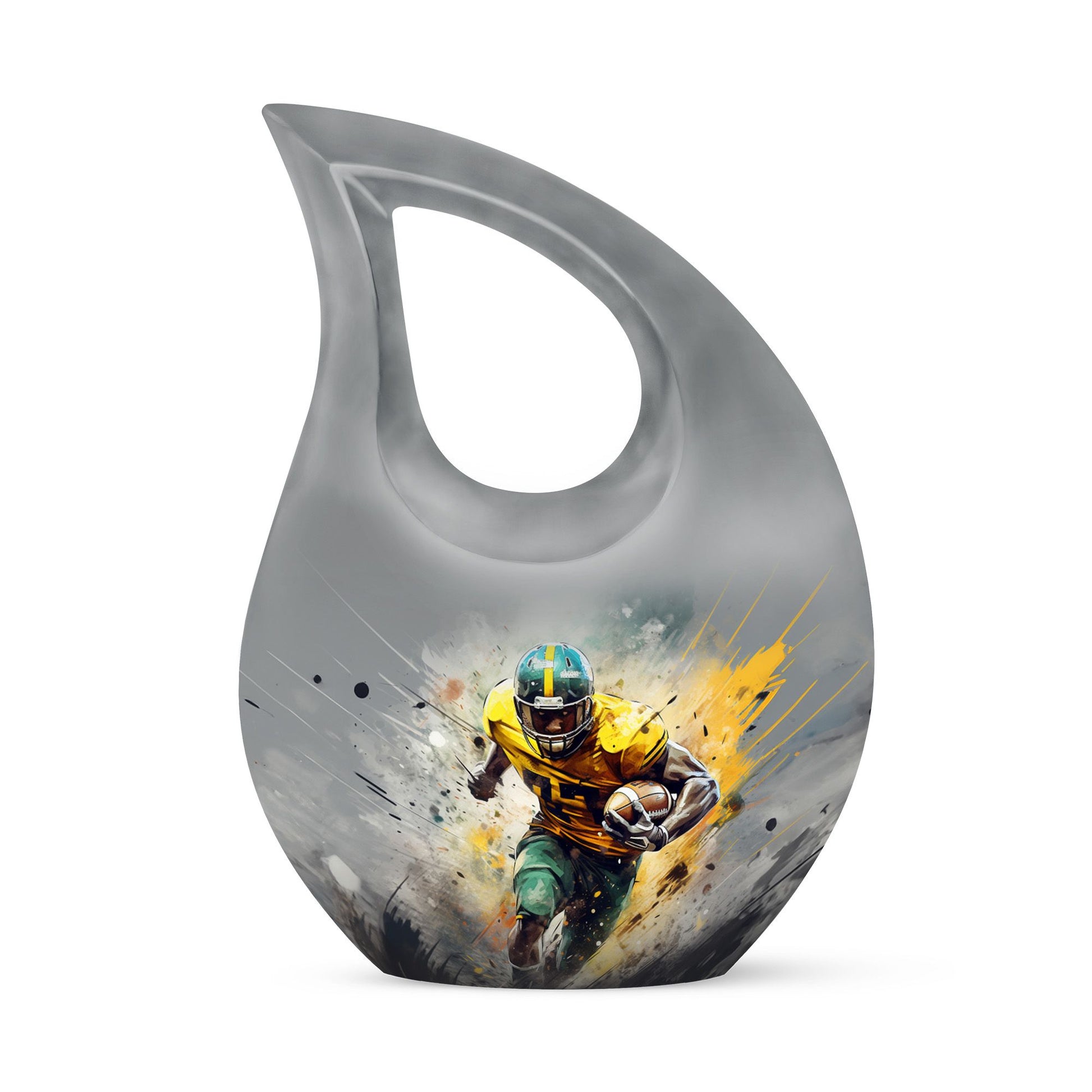 Teardrop Shape Football Urn Keepsake 3 Inch