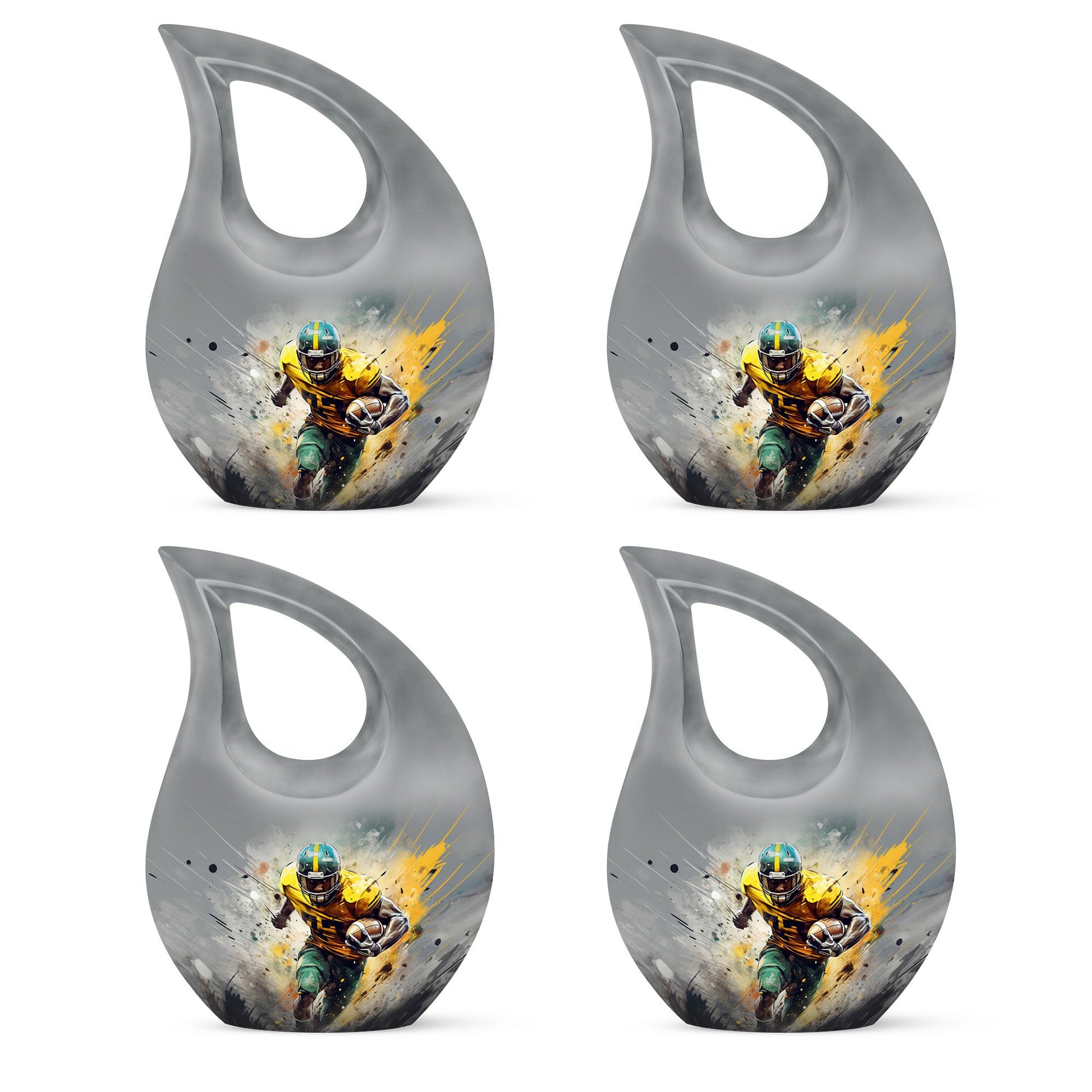 Teardrop Shape Football Urn Keepsake Urn Pack of 4