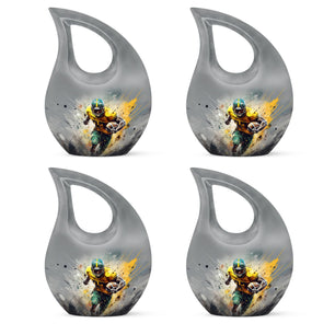 Teardrop Shape Football Urn Keepsake Urn Pack of 4