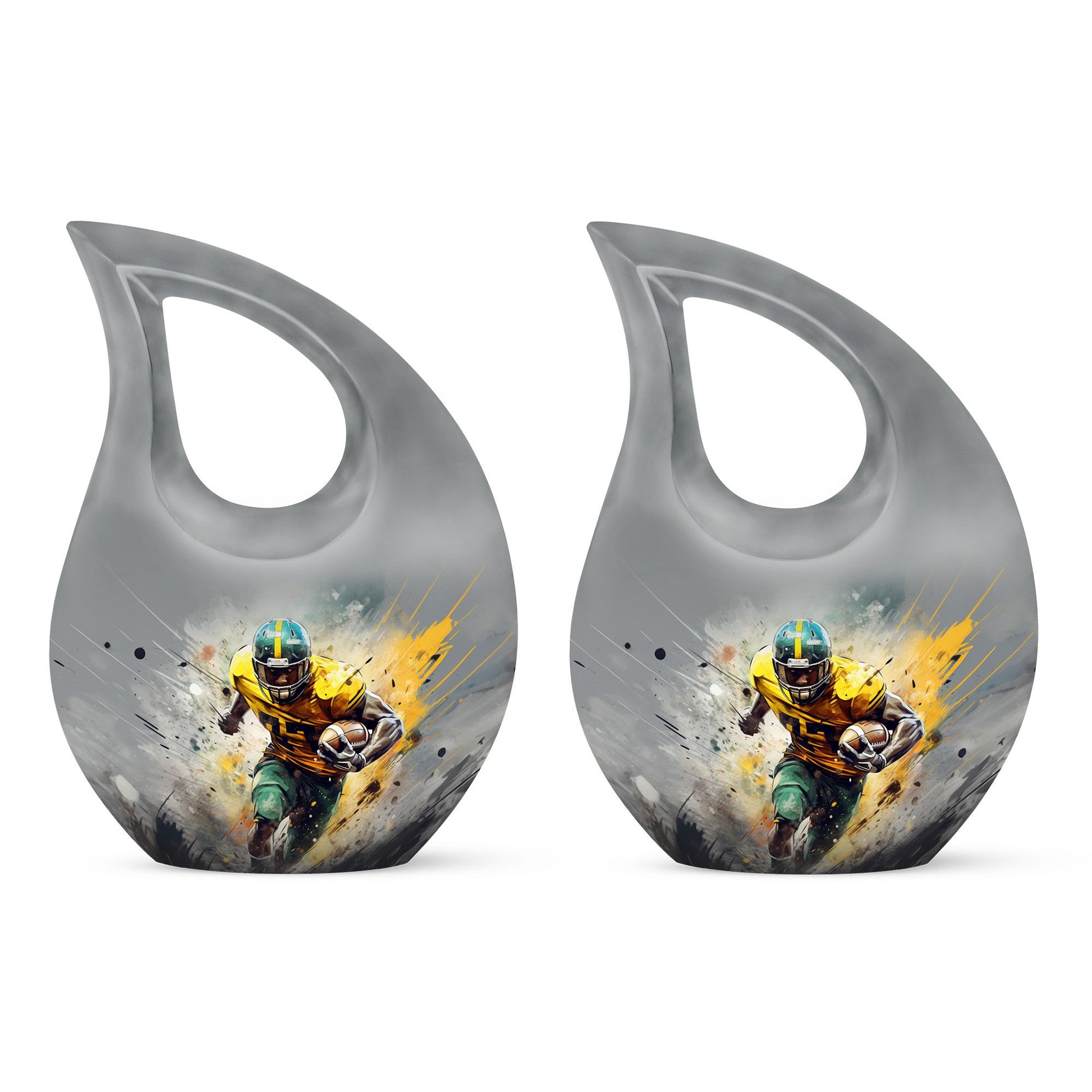 Teardrop Shape Football Urn Keepsake Urn Pack of 2