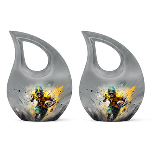 Teardrop Shape Football Urn Keepsake Urn Pack of 2