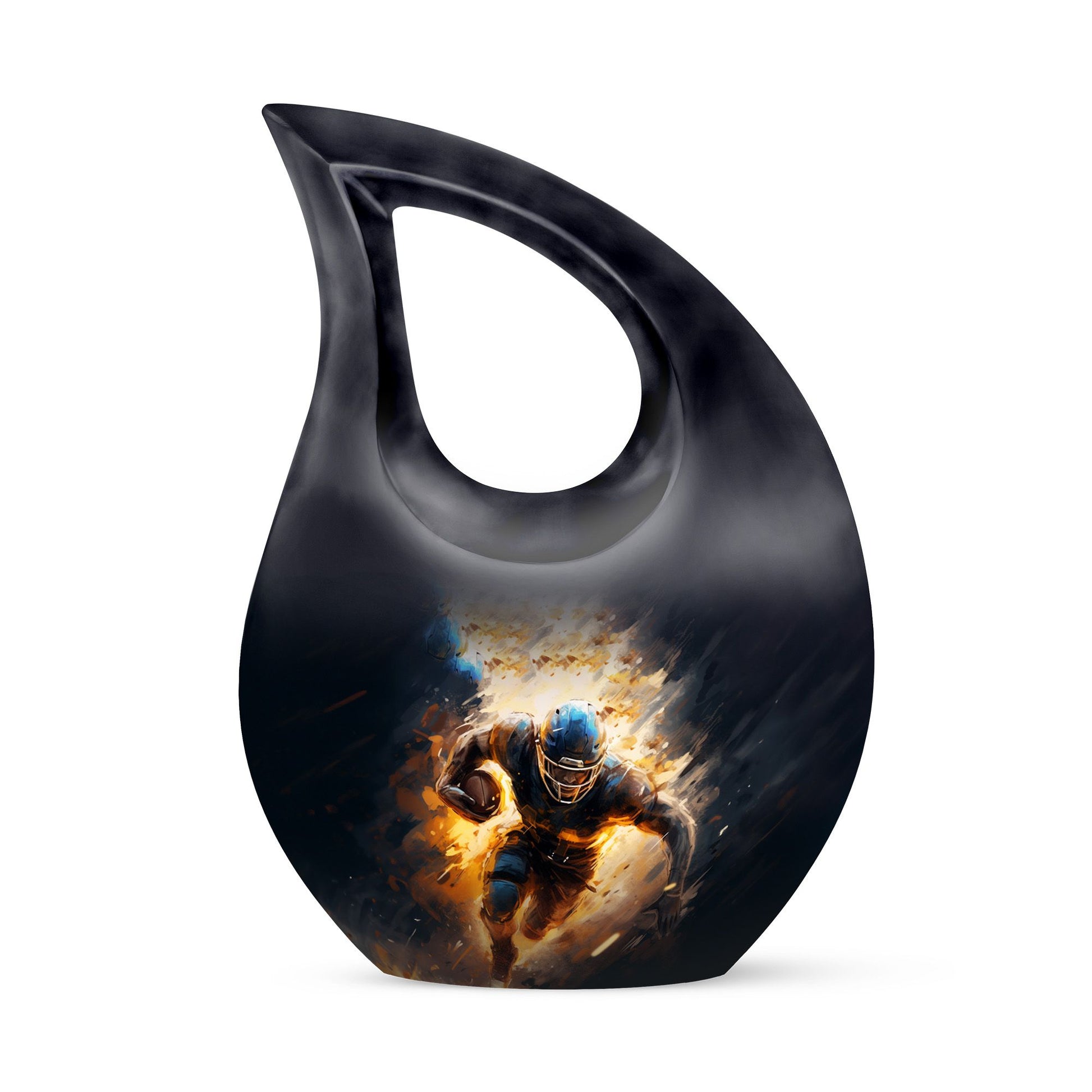 Teardrop Shape Football Urn Keepsake 3 Inch