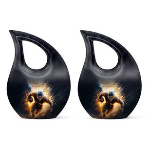 Teardrop Shape Football Urn Keepsake Urn Pack of 2