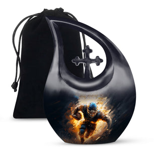 Teardrop Shape Football Urn Large 10 Inch