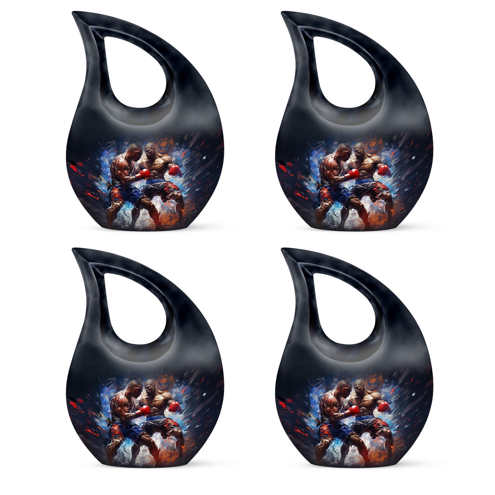 Teardrop Shape Boxing Urn Keepsake Urn Pack of 4