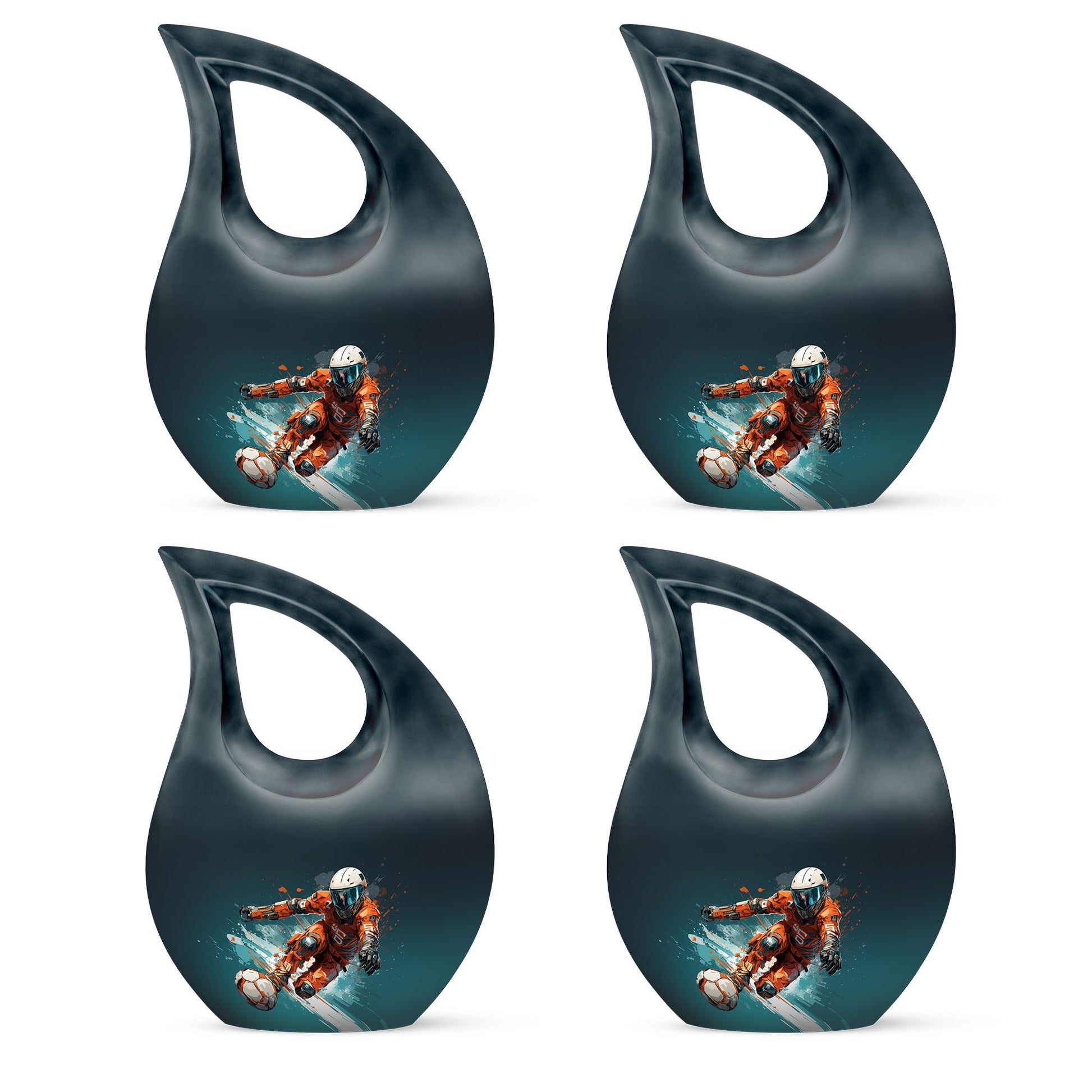 Teardrop Shape Bike Urn Keepsake Urn Pack of 4