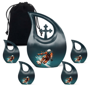 Teardrop Shape Bike Urn Large Urn With 4 Keepsake Urn