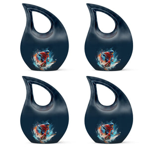 Teardrop Shape Sport Urn Keepsake Urn Pack of 4