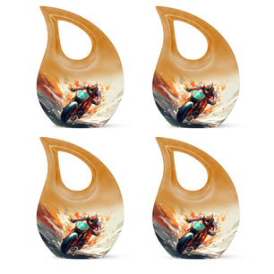 Teardrop Shape Bike Urn Keepsake 3 Inch