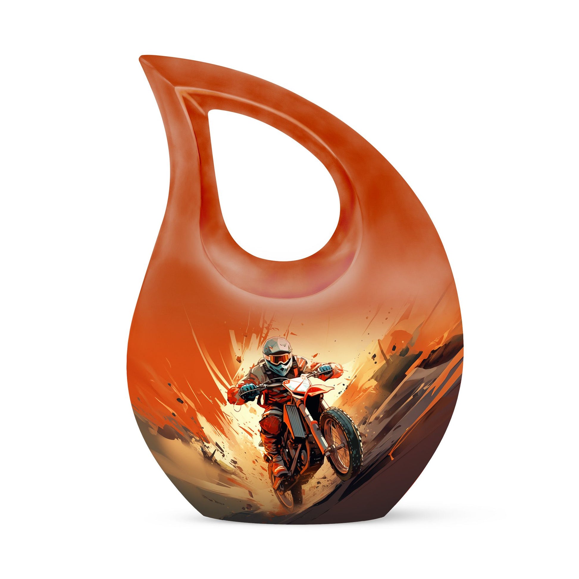 Teardrop Shape Bike Urn Keepsake 3 Inch