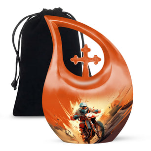 Teardrop Shape Bike Urn Large 10 Inch