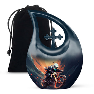 Teardrop Shape Bike Urn Large 10 Inch