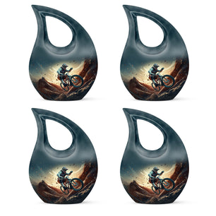 Teardrop Shape Bike Urn Keepsake Urn Pack of 4