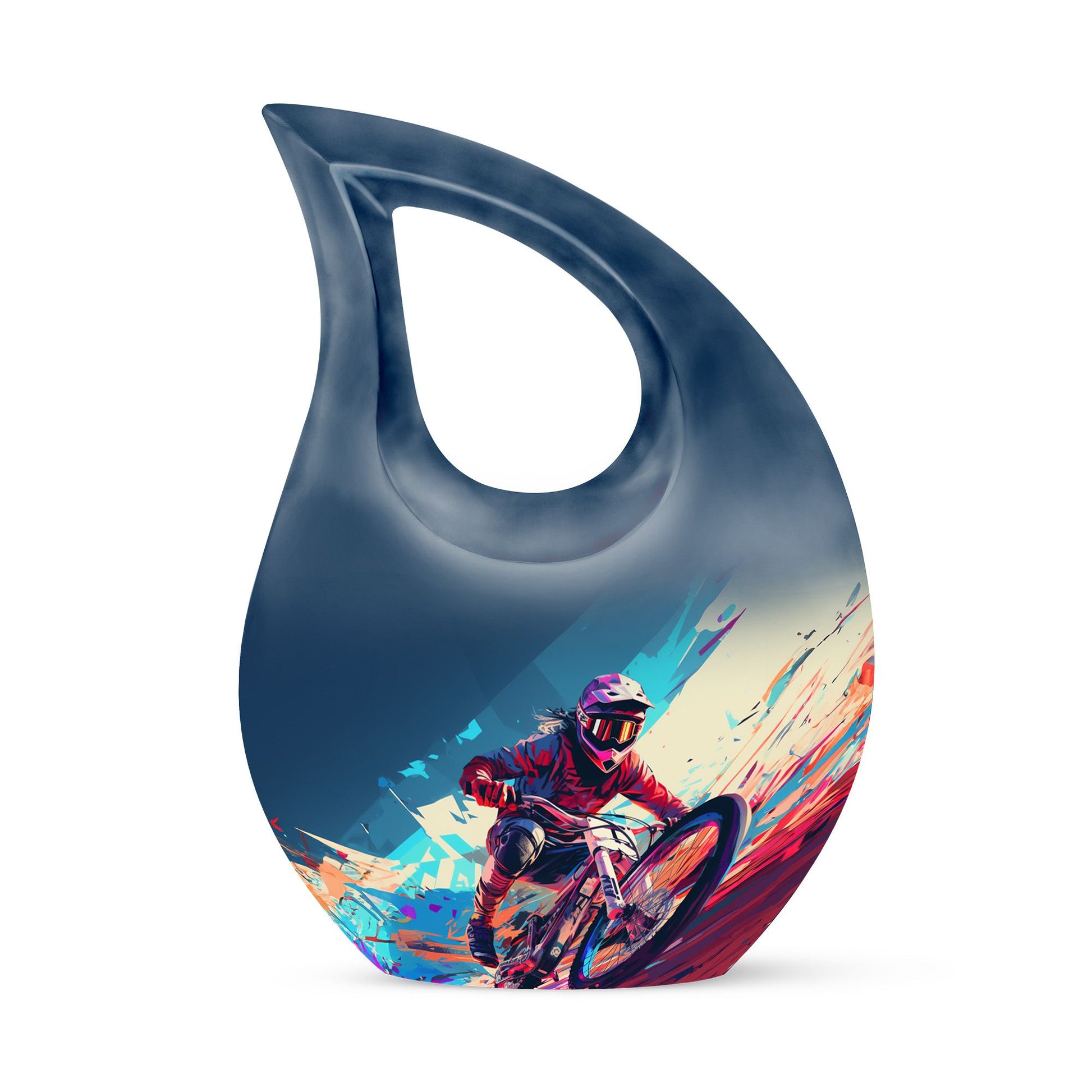 Teardrop Shape Bike Urn Keepsake 3 Inch