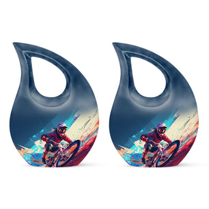 Teardrop Shape Bike Urn Keepsake Urn Pack of 2