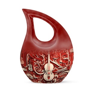 Teardrop Shape Music Urn Keepsake 3 Inch