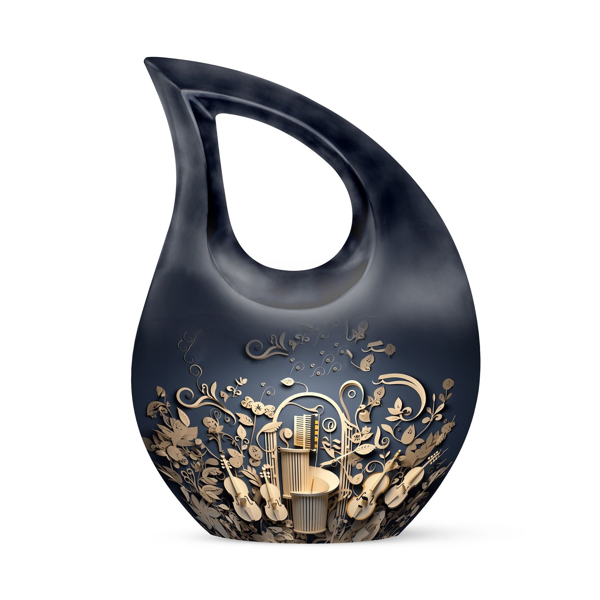 Teardrop Shape Music Urn Keepsake 3 Inch