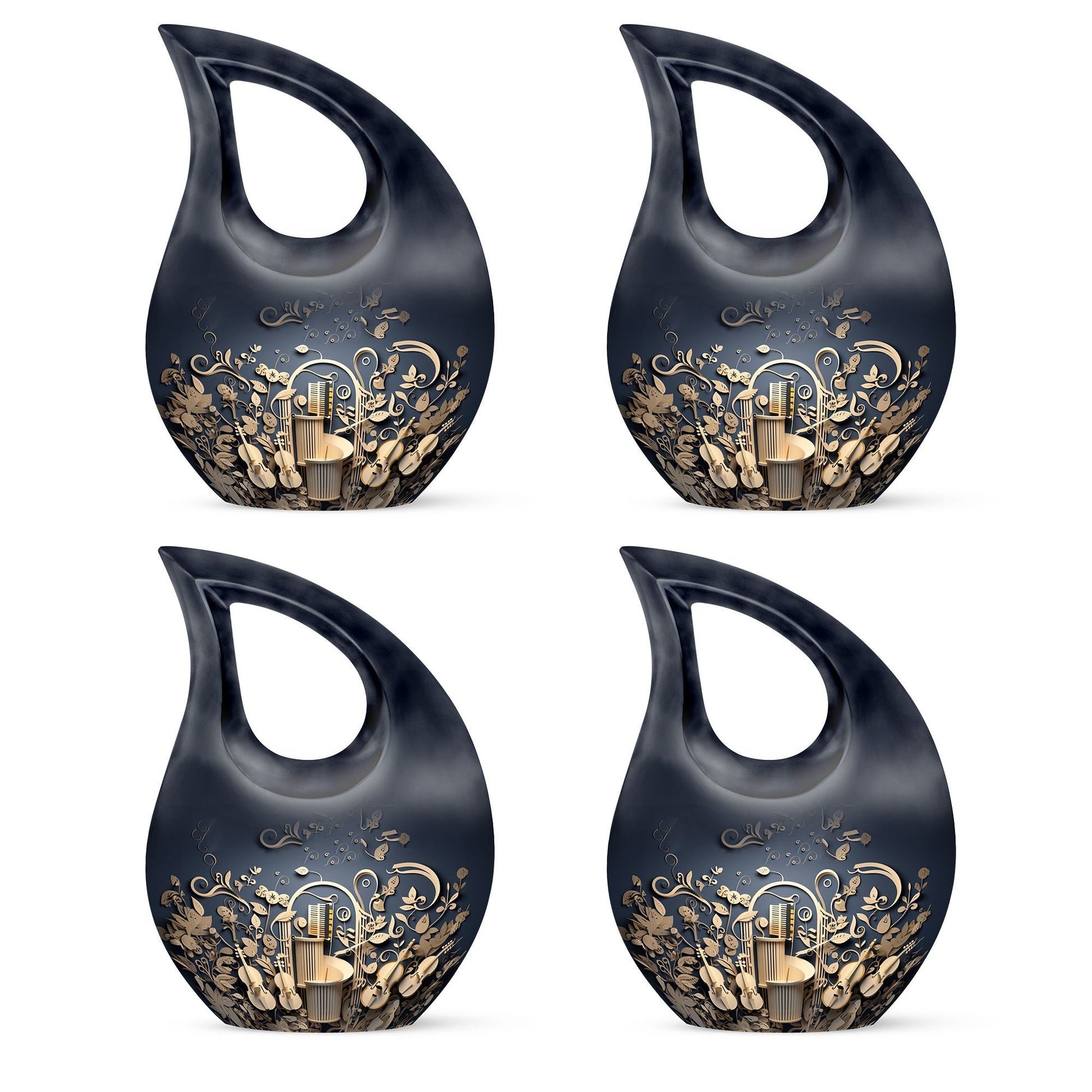 Teardrop Shape Music Urn Keepsake Urn Pack of 4