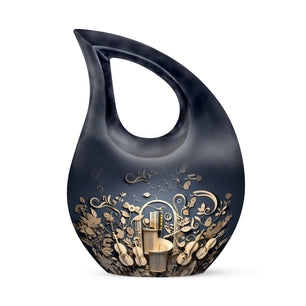 Teardrop Shape Music Urn Keepsake 3 Inch
