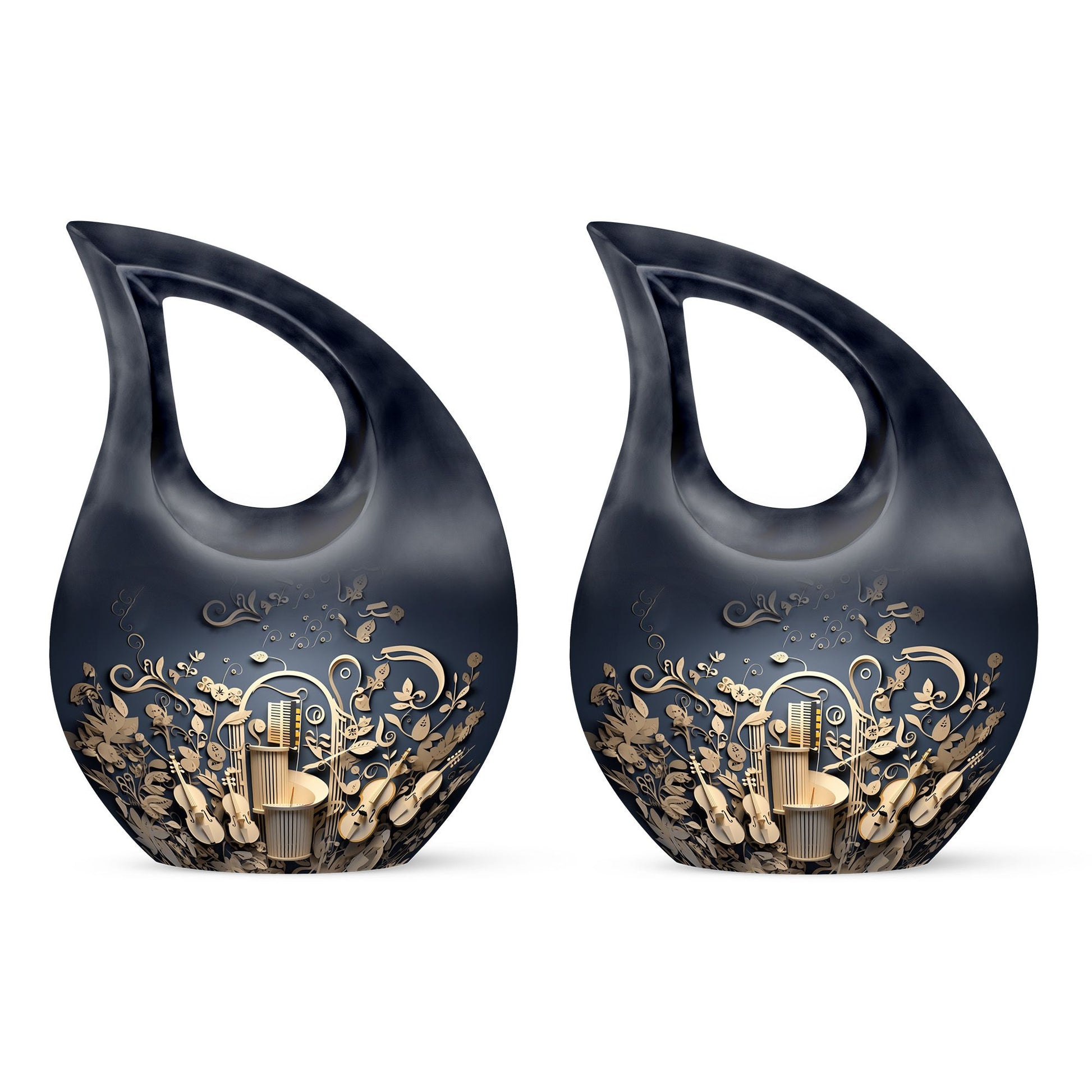 Teardrop Shape Music Urn Keepsake Urn Pack of 2