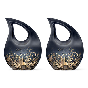 Teardrop Shape Music Urn Keepsake Urn Pack of 2