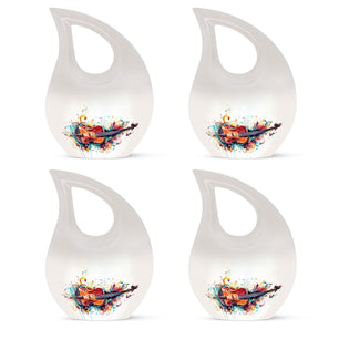 Teardrop Shape Music Urn Keepsake Urn Pack of 4