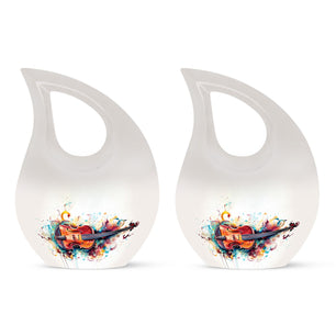 Teardrop Shape Music Urn Keepsake Urn Pack of 2