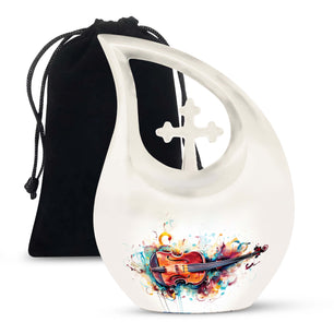 Teardrop Shape Music Urn Large 10 Inch