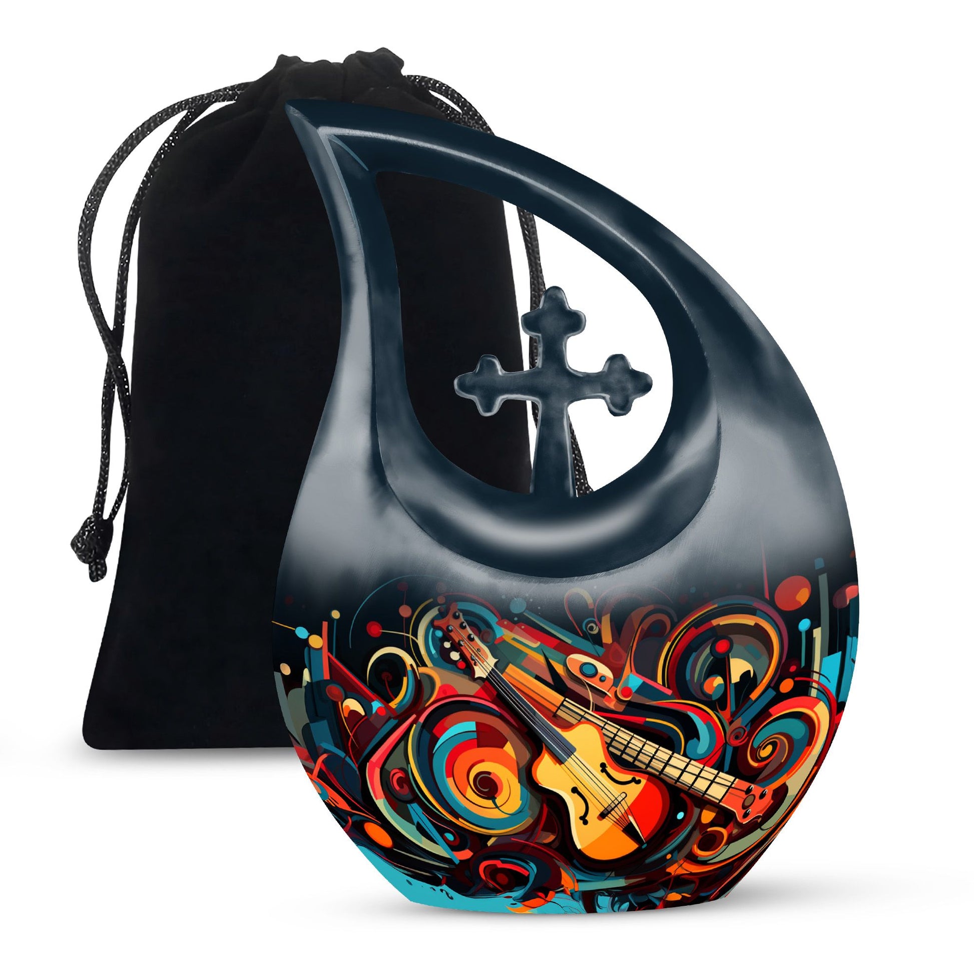 Teardrop Shape Music Urn Large 10 Inch