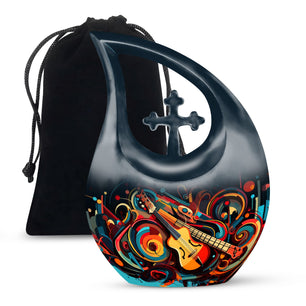 Teardrop Shape Music Urn Large 10 Inch