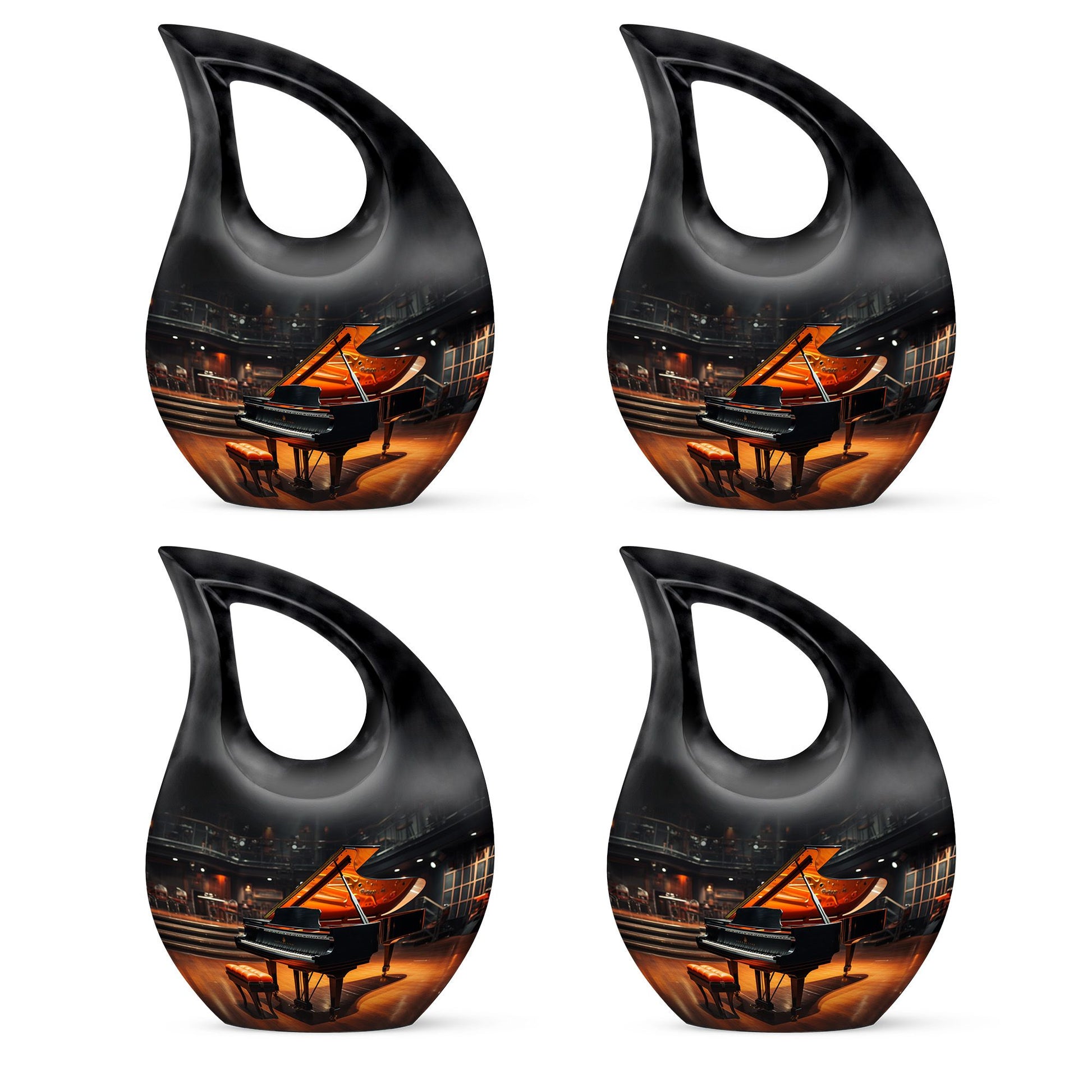 Teardrop Shape Music Urn Keepsake Urn Pack of 4