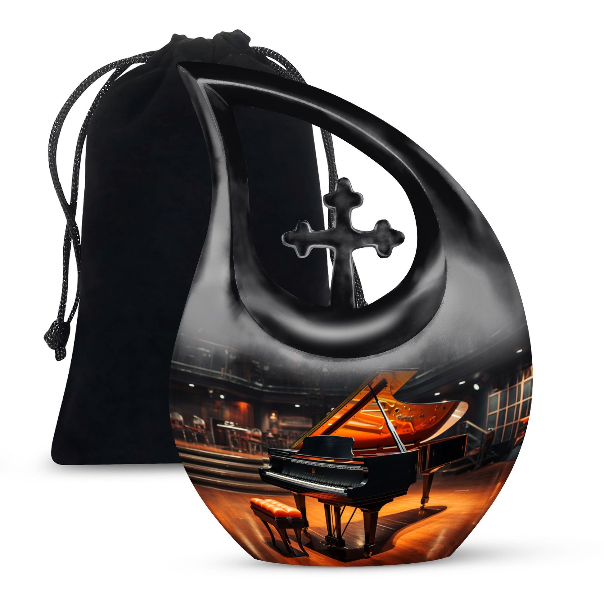 Teardrop Shape Music Urn Large 10 Inch