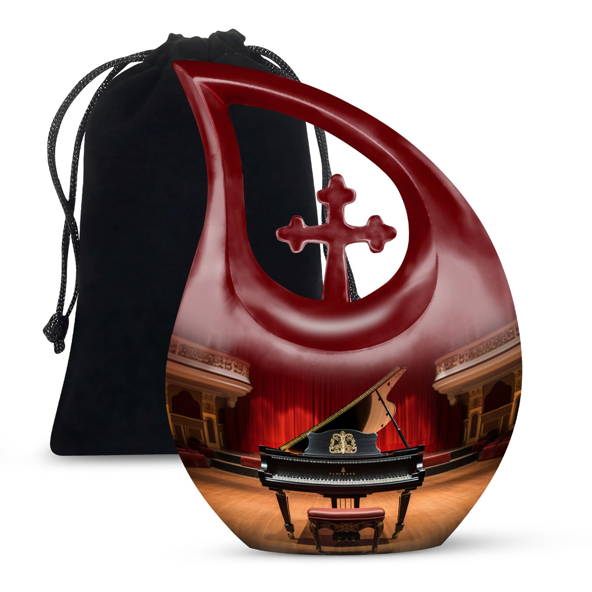Teardrop Shape Music Urn Large 10 Inch