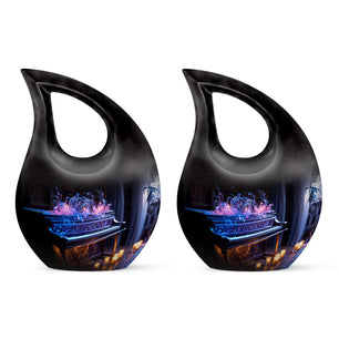 Teardrop Shape Music Urn Keepsake Urn Pack of 2