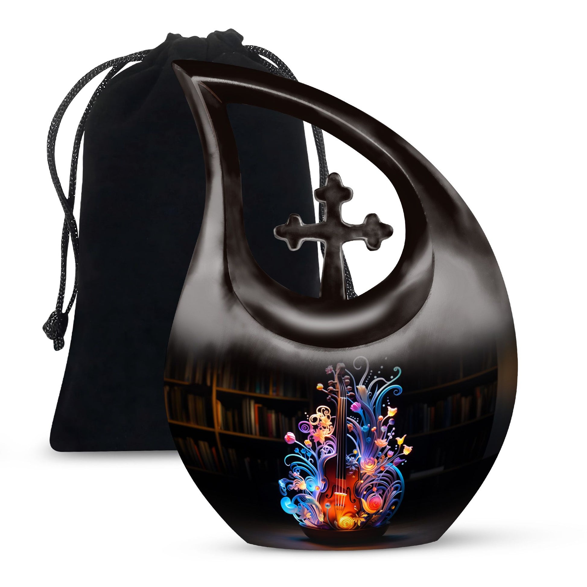 Teardrop Shape Music Urn Large 10 Inch