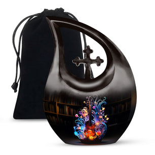 Teardrop Shape Music Urn Large 10 Inch