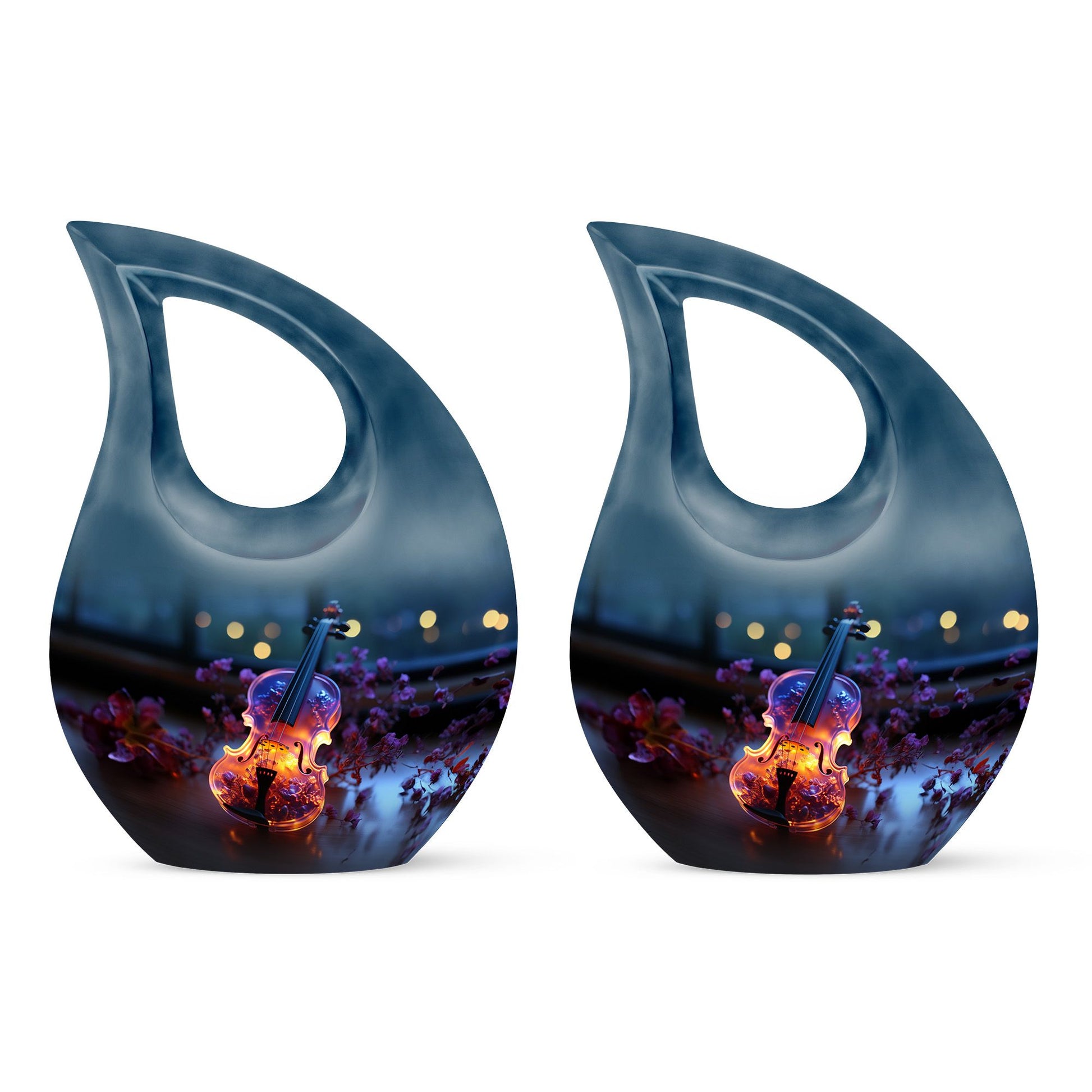 Teardrop Shape Music Urn Keepsake Urn Pack of 2