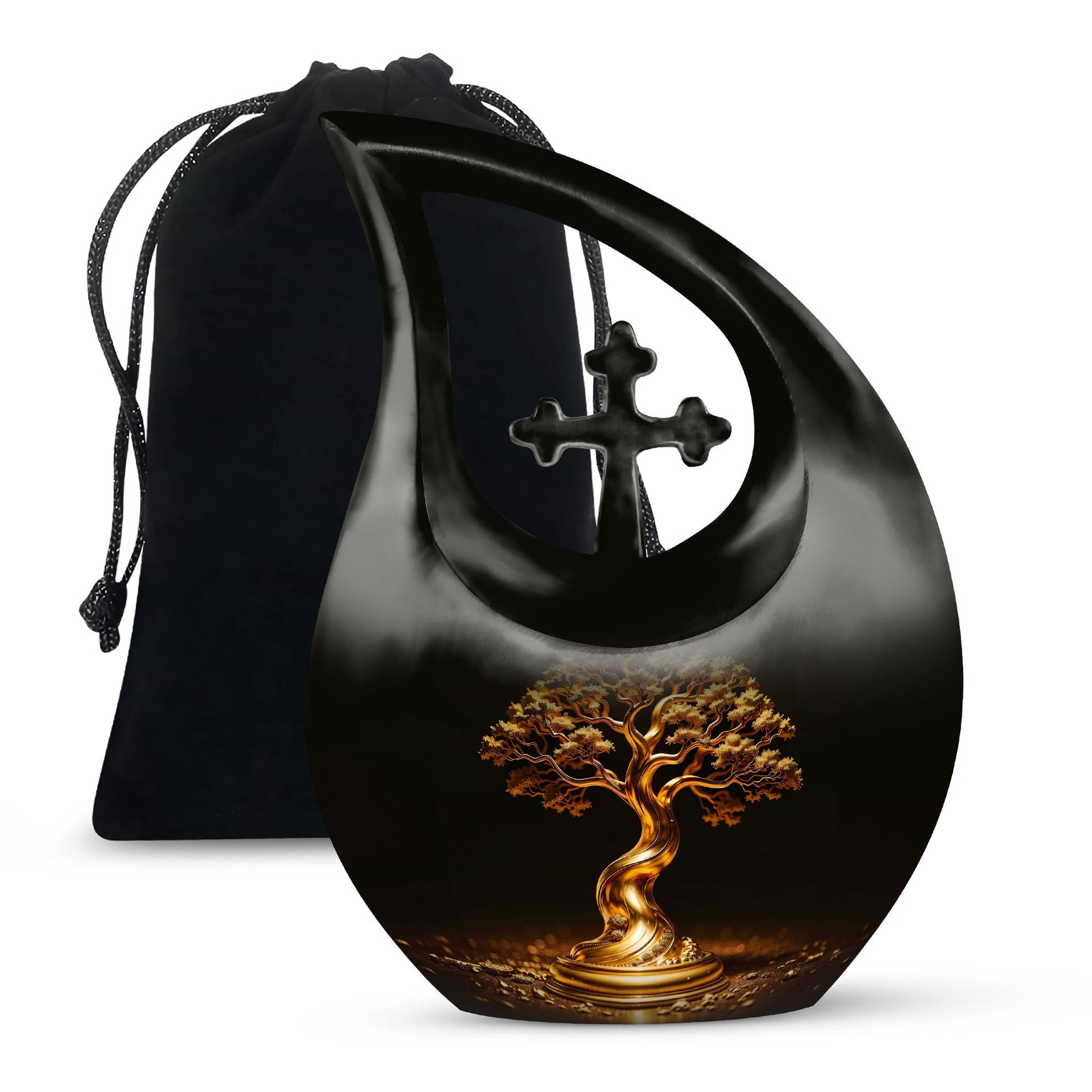 Teardrop Shaped  Large Urn 10 Inch