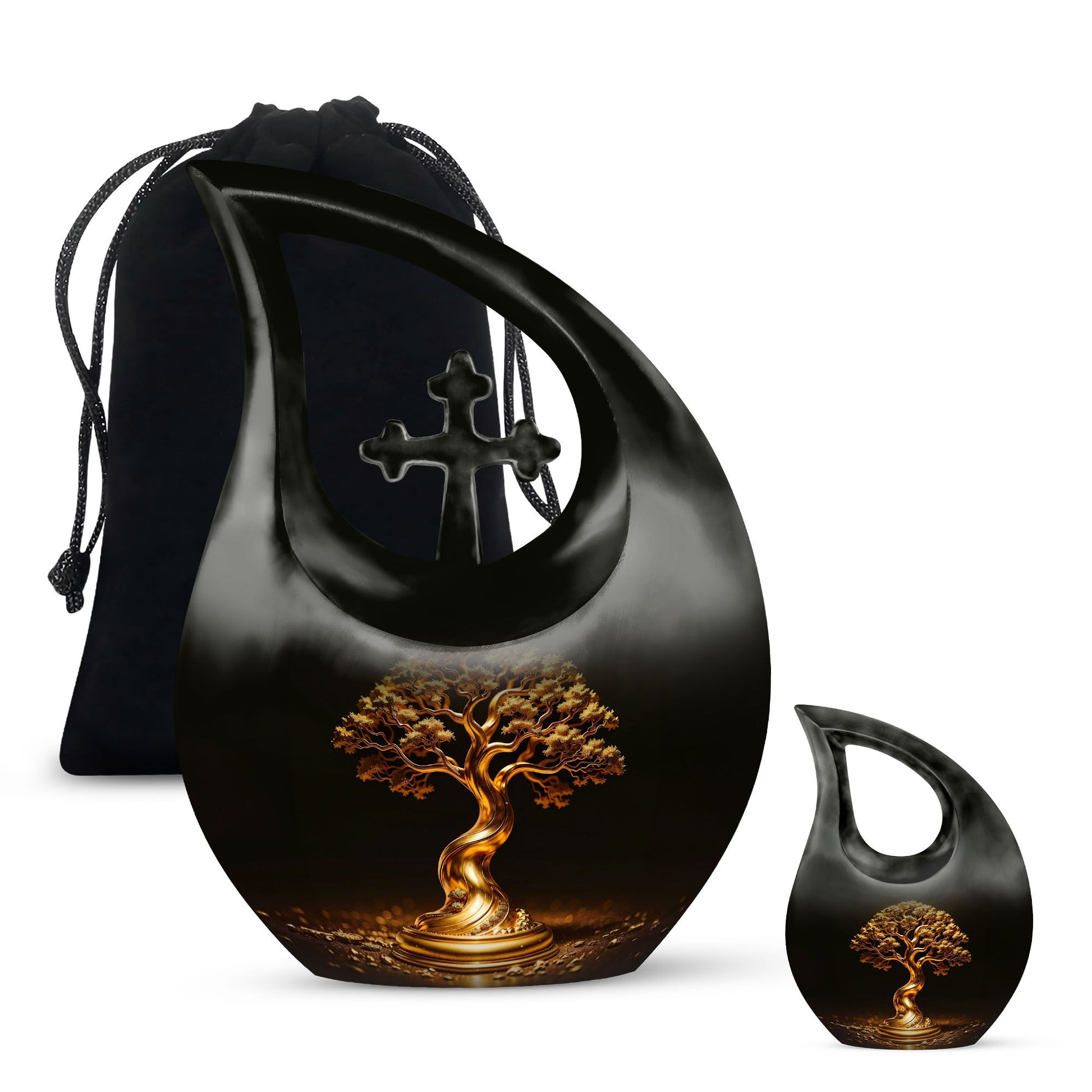 Teardrop Shaped  Large Urn With 1 Keepsake
