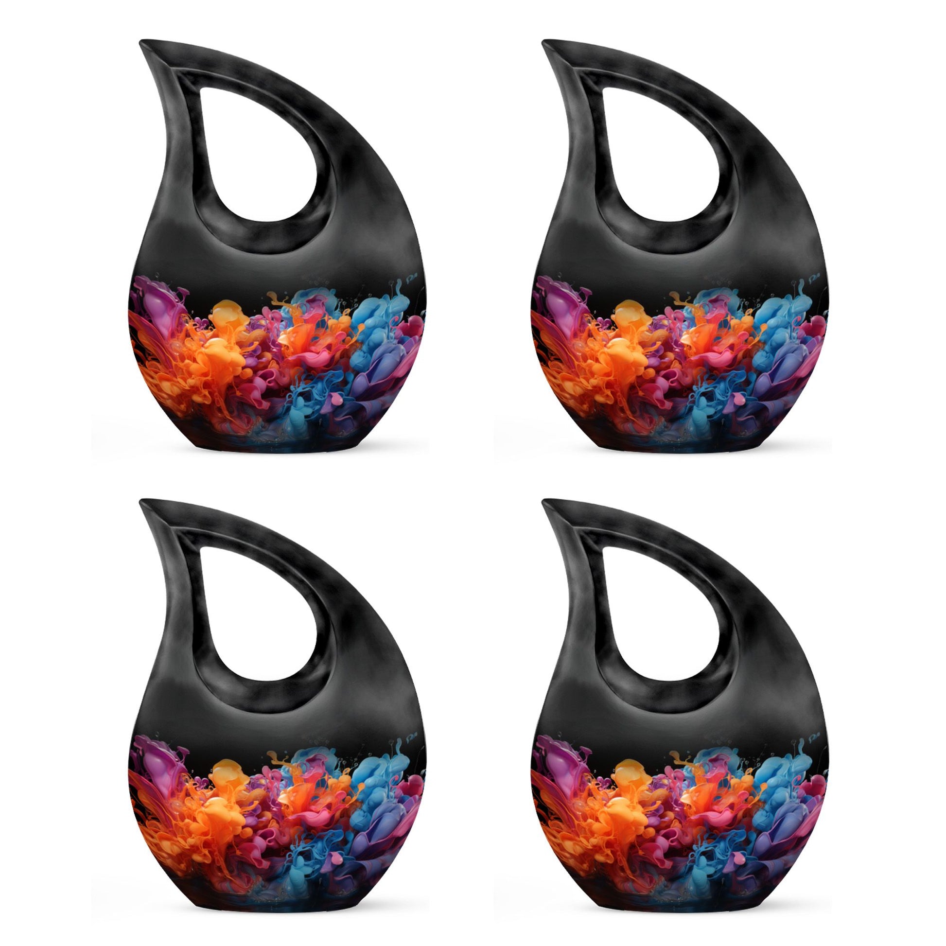 Teardrop Shape Abstract Urn Keepsake Urn Pack of 4
