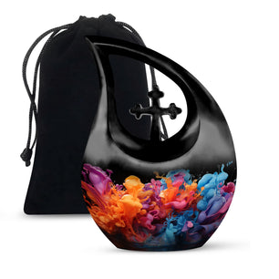 Teardrop Shape Abstract Urn Large 10 Inch